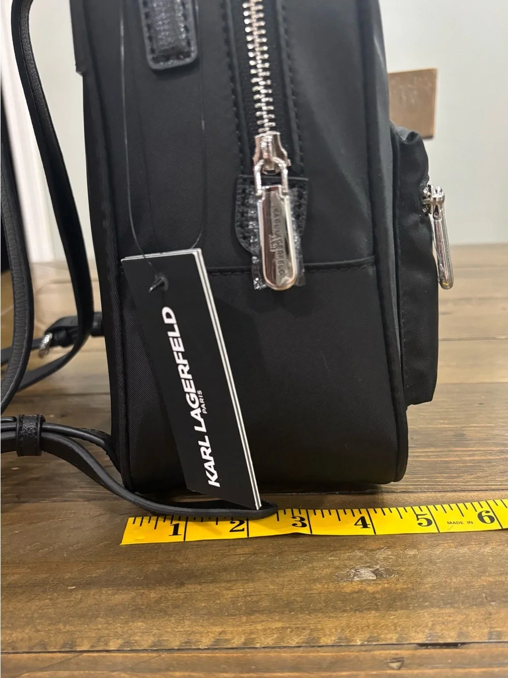Karl Lagerfeld Paris Amour Small Black Nylon Backpack